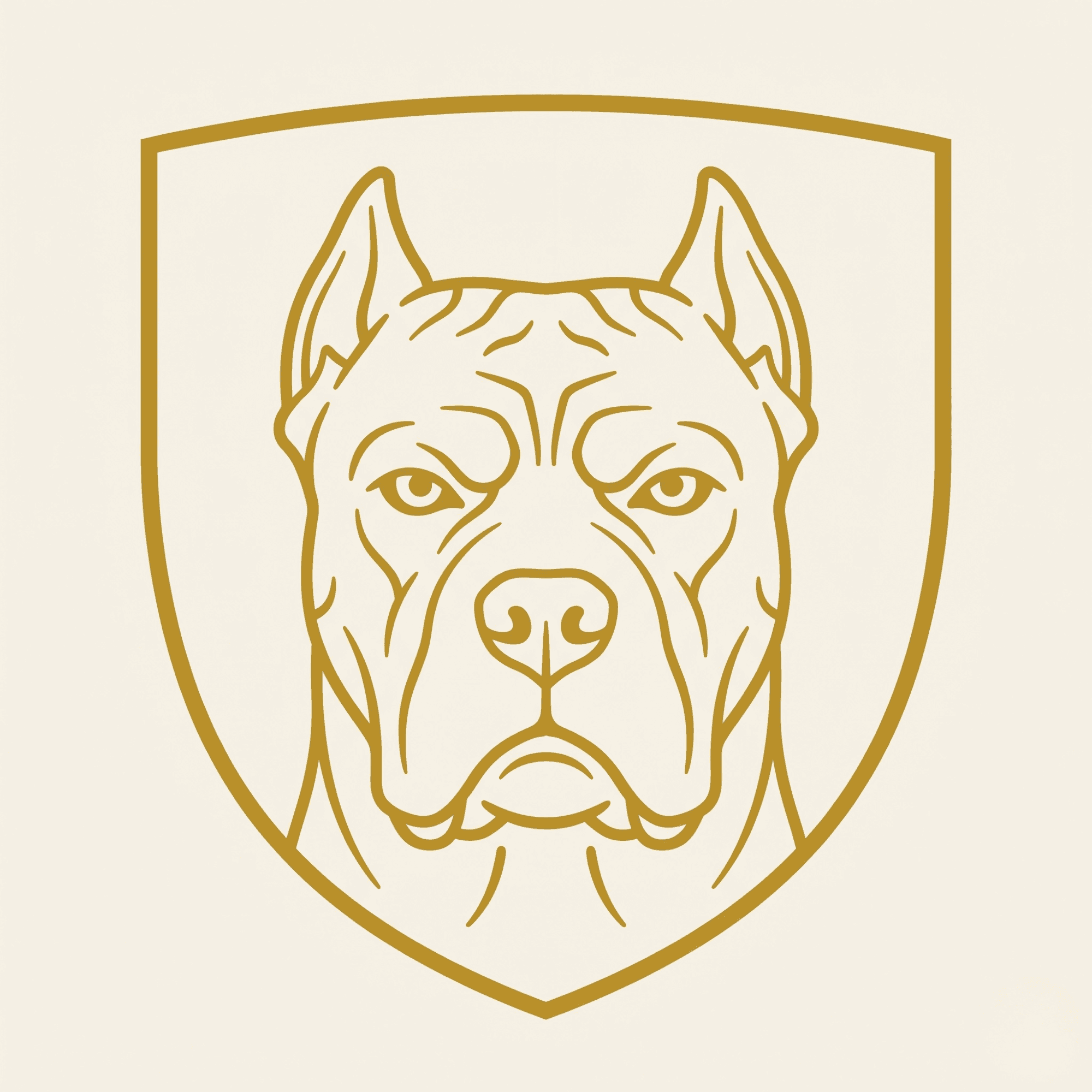 Escudo heráldico de TrustVault: cane corso